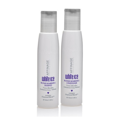 Affinage White Ice Blonde Shampoo/Conditioner 100ml DUO